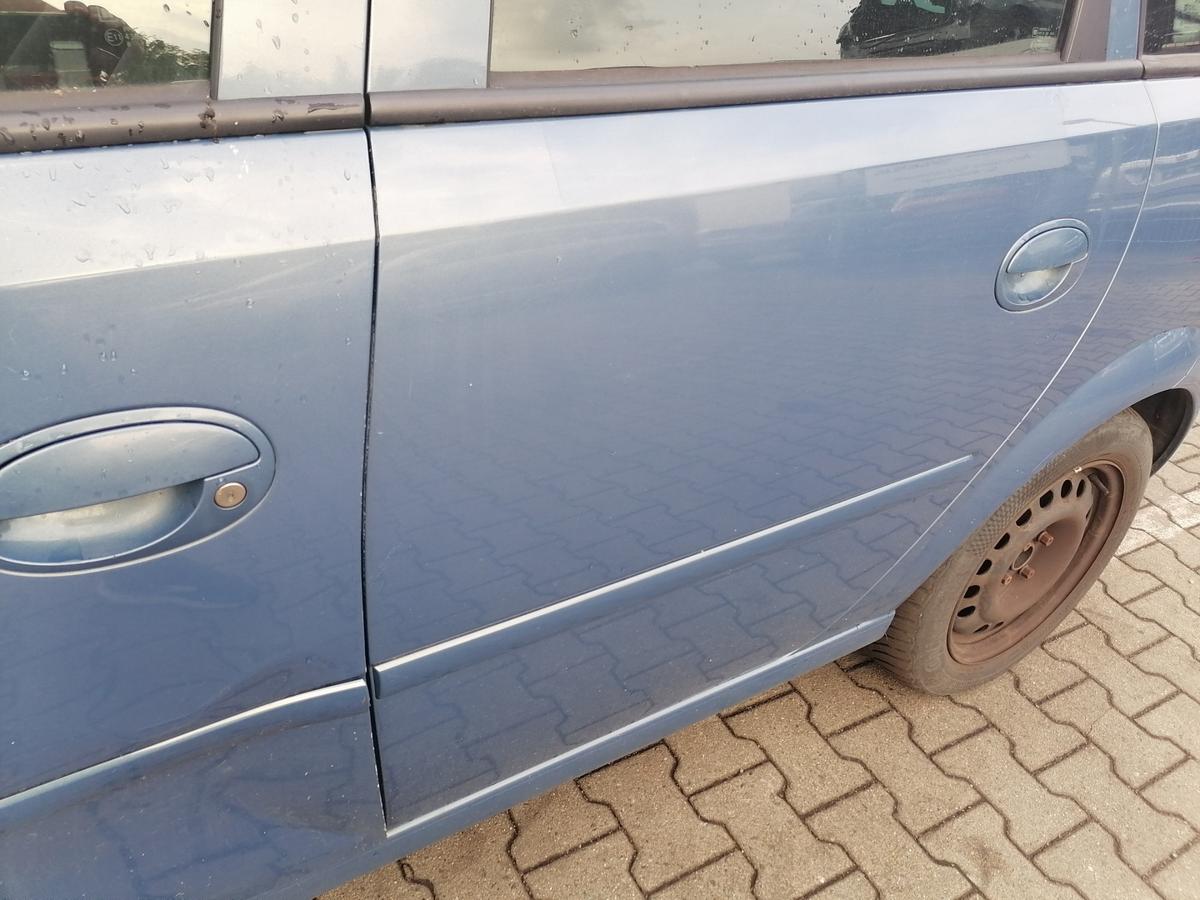 Opel Meriva A original T&uuml;r hinten links Blaumetallic Z21T Eisenherz Bj.2008
